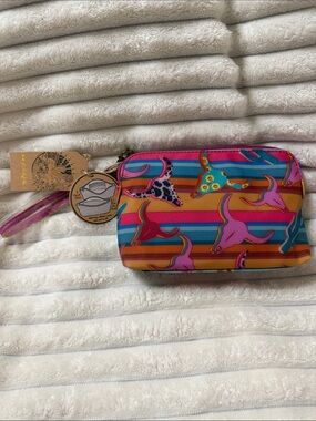 Catchfly Western Multicolor Cow-skulls and Cactus Cosmetic Bag